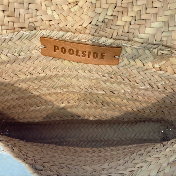 Poolside “Mom” Straw Envelope Clutch Bag